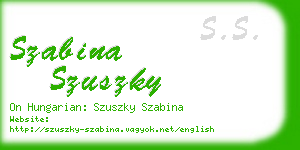 szabina szuszky business card